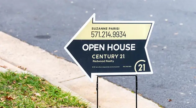 century 21 real estate yard sign