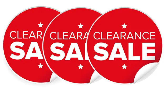 red clearance sale circle shape stickers