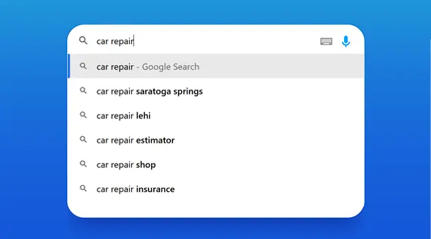 search engine results suggestions