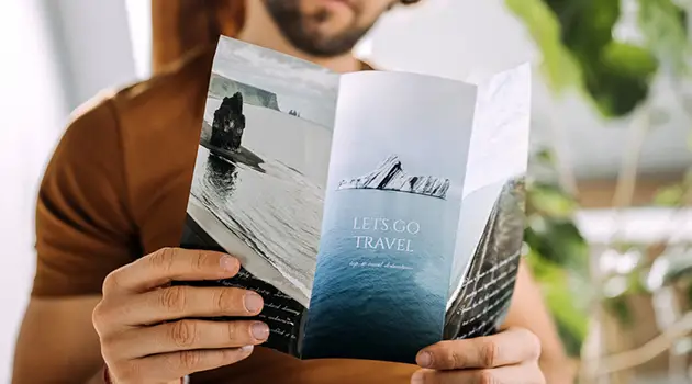 travel brochure mailer