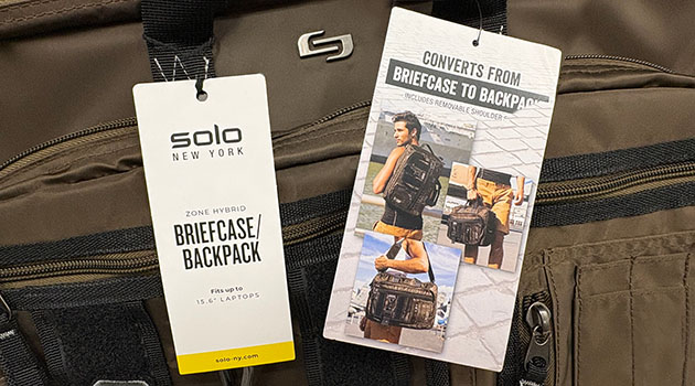custom packaging tags on luggage