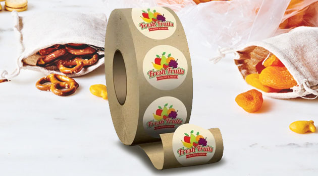 fresh fruits product roll stickers