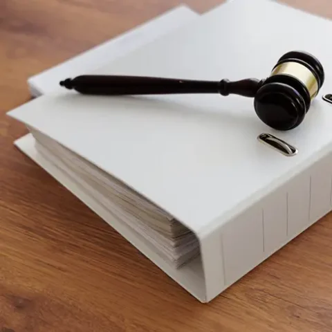 binder with legal documents