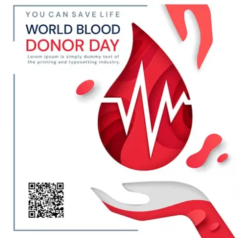 blood donation flyer with qr code