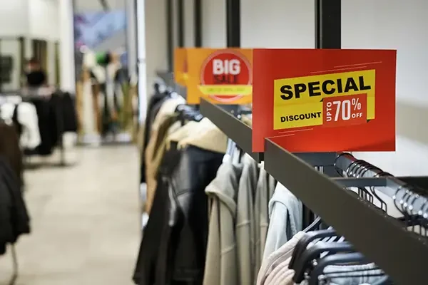 clothing rack sales displays posters