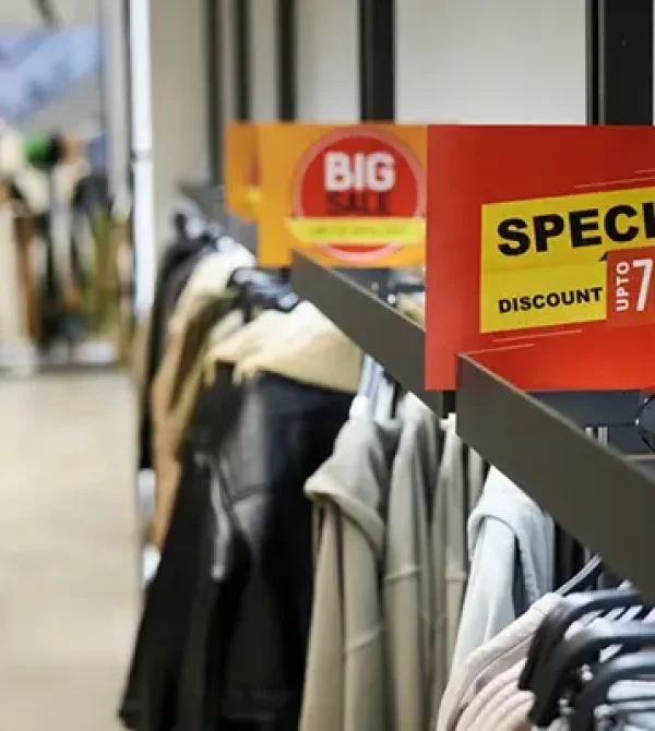 clothing rack sales displays posters