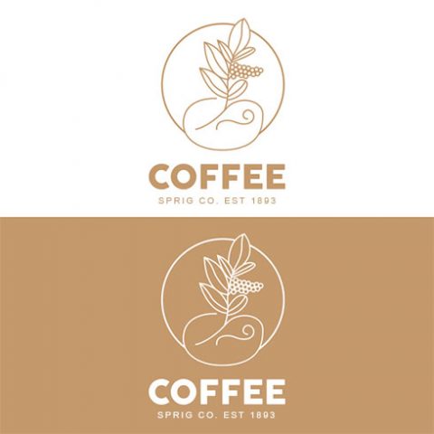 coffee sprig co custom logo design