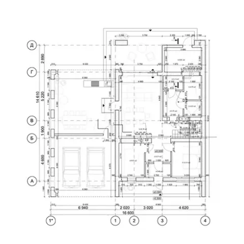 construction blueprint black and white
