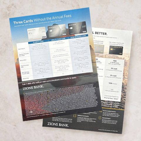 credit card advertisement flyers