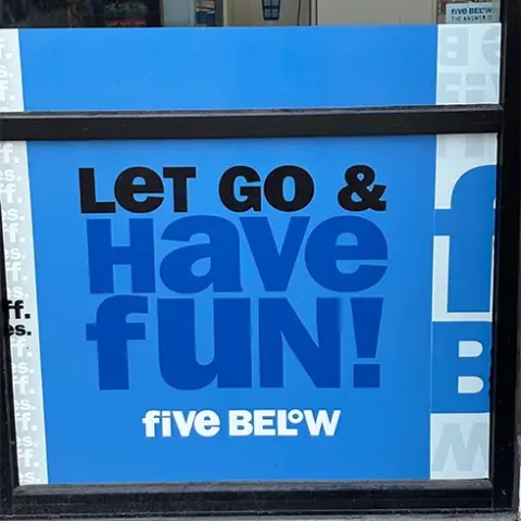 five below banner retail outlet