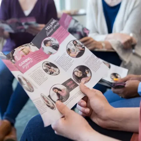 health care womens group support brochure