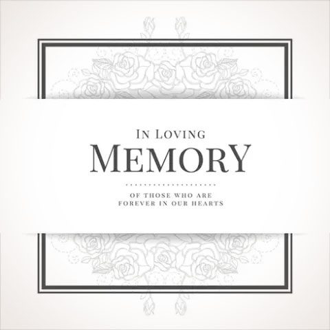 memorial card