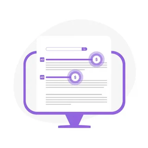 paid search engine results listing