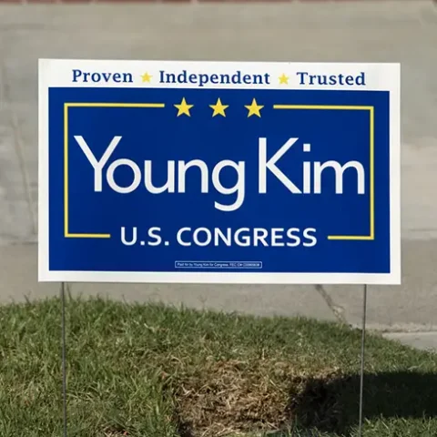 political election yard sign