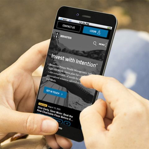 private wealth management mobile website on cell phone