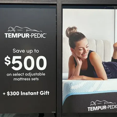 tempur pedic window banners