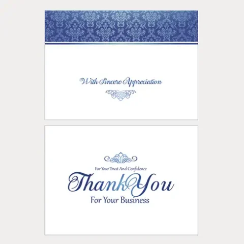 thank you business card