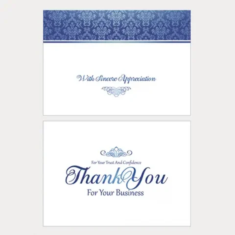 thank you business card